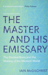 green and blue book cover with words "the master and his emissary"