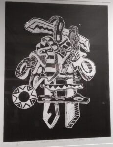 abstract black and white artwork