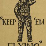 Man in an aviator flight suit on a poster