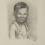 Pencil drawing of a small boy