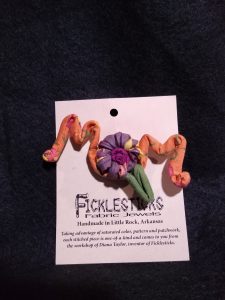 "Mom" fabric jewelry with label card