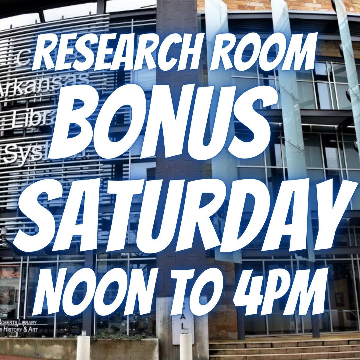CALS Roberts Library building with works RESEARCH ROOM BONUS SATURDAY NOON TO 4PM