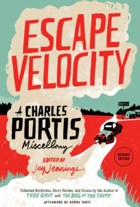 Car and motel on "Escape Velocity" book cover