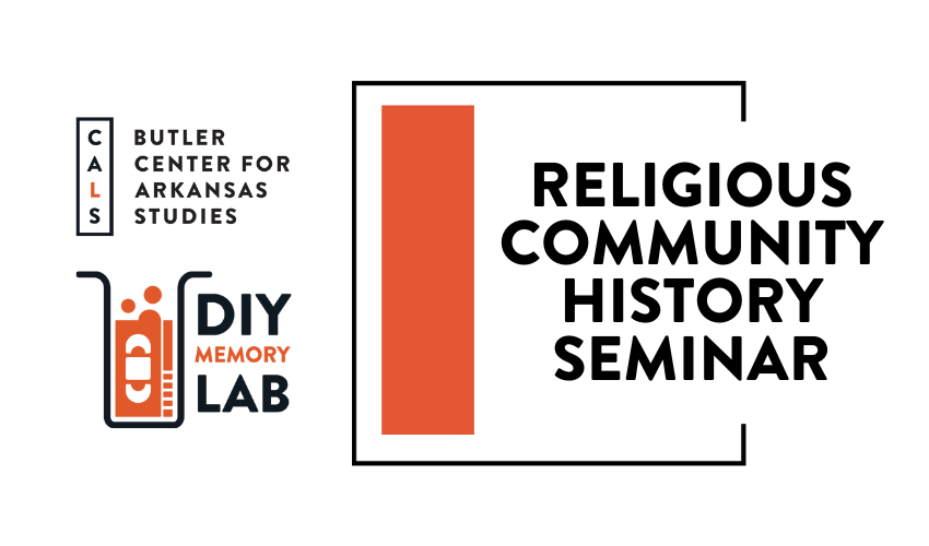 religious community history seminar logo with black and orange